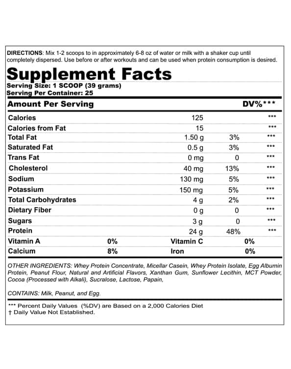 Black Magic Protein 25 Servidas 1 2 Lbs SuplementosCR   Supplement Facts 